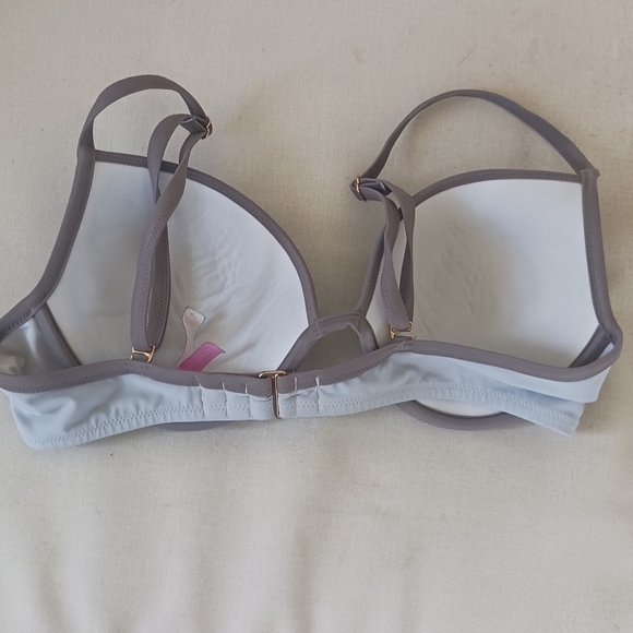 VICTORIA SECRET Uplift Black and Gray Figure Enhancing Bathing Suit Top Bikini - Picture 3 of 6